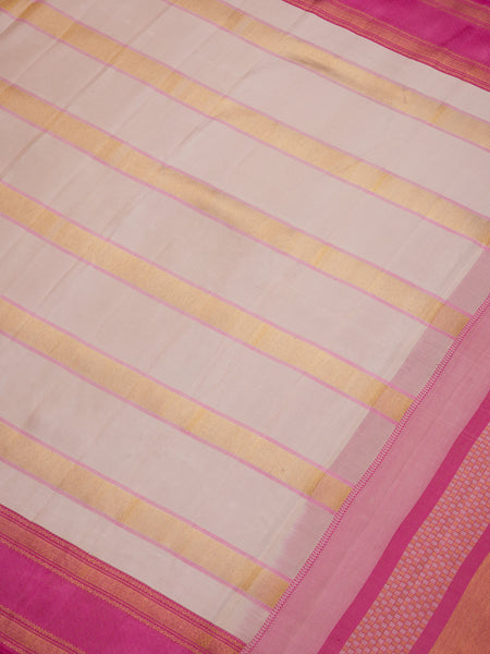 Vintage Stripes in Ivory & Baby Pink
