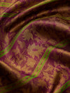 Dark Plum and Green Rising Border