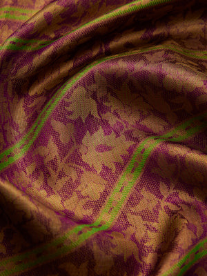 Dark Plum and Green Rising Border