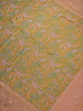 Verdant Bloom in Gold Antique Zari
