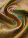 Verdant Bloom in Gold Antique Zari