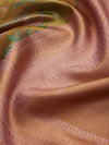 Verdant Bloom in Gold Antique Zari