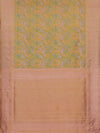 Verdant Bloom in Gold Antique Zari