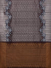 Floral Vine Border in Graphite Brown