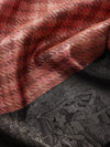 Radha Krishna Border in Peach Houndstooth