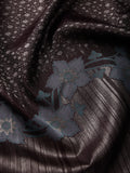 Floral Vine Border in Graphite Brown