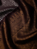 Floral Vine Border in Graphite Brown