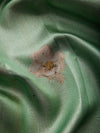Flowering Gardens in Teal & Silver Zari