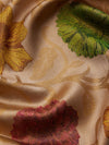 Four Flowers in Ivory & Gold Zari