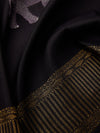 Elephants in Black & Gold Zari