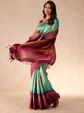 Gradient Floral in Rose Gold, Light Sapphire & Maroon