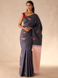 Paisley Bhutta Indigo Kattam Saree