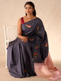 Paisley Bhutta Indigo Kattam Saree