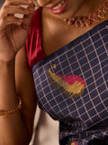 Paisley Bhutta Indigo Kattam Saree