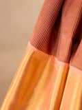 Burgundy & Peach Korvai Saree