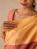 Burgundy & Peach Korvai Saree