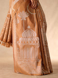 Indian Deco in Biscoff Reversible Silk Saree