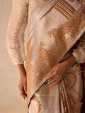 Indian Deco in Biscoff Reversible Silk Saree