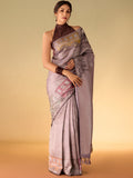 Locomotive Grey Silk Saree