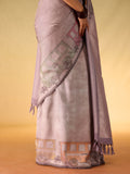 Locomotive Grey Silk Saree