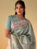 Marina Blue Silk Saree