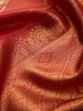 Damask Flowers in Gold & Chilli Red