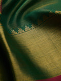 Damask Butta in Mehandi & Red Selvedge