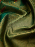 Damask Butta in Mehandi & Red Selvedge
