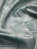 Vanasingaram Art Deco in Teal Reversible Silk Saree