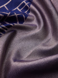 Vanasingaram Art Deco Navy Blue & Silver Zari