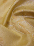 Lemon & Silver Floral in Yellow Silk