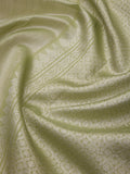 Gold & Silver Leaf in Pistachio Silk