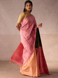Blush Saffron Half & Half Brocade Saree