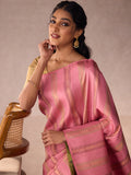 Blush Saffron Half & Half Brocade Saree