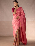 Blush & Citrine Half & Half Brocade Saree