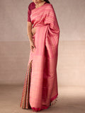 Blush & Citrine Half & Half Brocade Saree