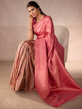 Blush & Citrine Half & Half Brocade Saree