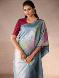Ravi Varma Border in Silver Gray