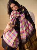 Rainbow Madras Checks with Black Border