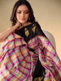 Rainbow Madras Checks with Black Border