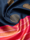 Medallions in Indigo & Fuschia Pink