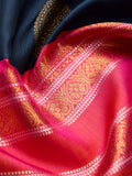 Medallions in Indigo & Fuschia Pink