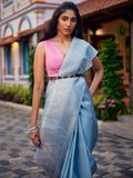 Rainbow Persian Border in Powder Blue