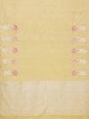Pink Floral Border in Pale Lime