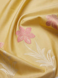Pink Floral Border in Pale Lime