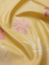 Pink Floral Border in Pale Lime