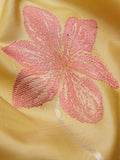 Pink Floral Border in Pale Lime