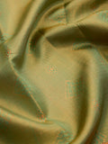 Assymetric Korvai In Stone Green & Peach Fuzz