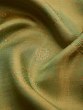 Assymetric Korvai In Stone Green & Peach Fuzz