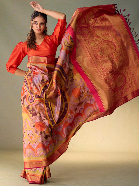 Royal Mandhawa Fresco Silk Saree